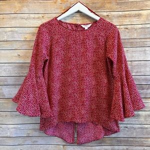 Lauren Conrad Flutter Sleeve Blouse Size XS NWT